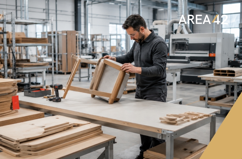 AREA42's TermsTech offers payment terms and B2B BNPL for European furniture sector companies. For E-commerce and marketplaces. Online and offline options.